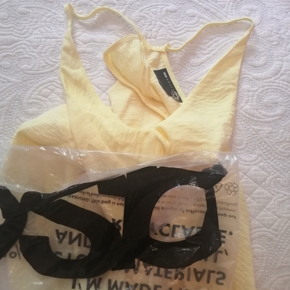 NWT ASOS Design Yellow Maxi Dress (2) 💛🌴 - Picture 8 of 8